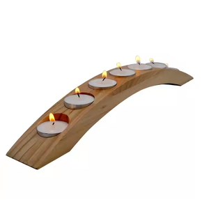 Portavelas de madera maciza para decoración de festivales, mesa de comedor, soporte para velas, productos más exigentes - Product Image 6