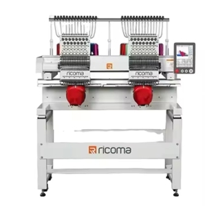 MEJOR Calidad NUEVA MARCA Máquina de bordado de 2 cabezales para ropa típica Nueva moda con panel de pantalla táctil LCD VENTAS CALIENTES DE 2017 - Product Image 1