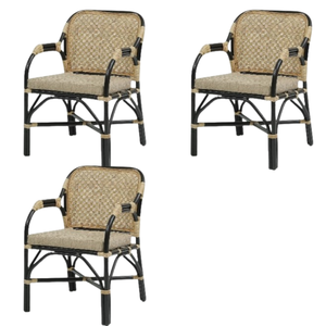 Sillón Modular de Ratán Boneto Moderno con Tapizado, Reclinable Manual, Patas de Madera, para Hotel, Apartamento, Comedor, Sala de Estar, Dormitorio, Silla de Descanso - Product Image 6