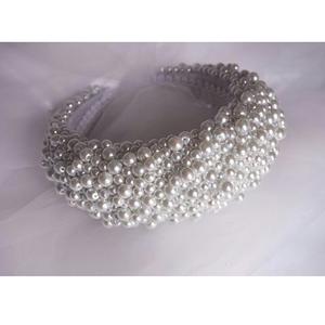 Handmade Luxury Full Pearls <b>Crystal</b> Bridal Headbands Bride Dress <b>Accessories</b> With Vibrant Colors And Comfortable Fit - Product Image 1