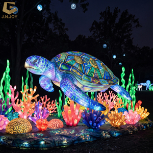 Installations de lanternes sur le thème de l'océan à grande échelle : <span class=keywords><strong>Tortue</strong></span> Lumineuse avec solution clé en main pour parcs à thème et espaces événementiels publics - Product Image 1
