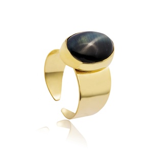 Oval Shape CZ Stone <b>Adjustable</b> <b>Ring</b> Wholesale Fine Women Gold Bezel Jewelry Trendy 925 Silver Sterling Jewellery - Product Image 3