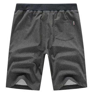 Custom Made Men's XS Size 100% Cotton <b>Fleece</b> Sweat <b>Shorts</b> Solid Style Lace Decoration Logo Elastic Waist for Casual Gym Use - Product Image 2