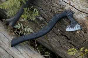 Hacha Vikinga Hecha a Mano de Grado Industrial, Acero con Alto Contenido de Carbono, Mango de Madera, Hacha Vikinga OEM con Empuñadura de Cuero y Funda de Cuero - Product Image 3