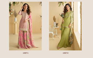 Salwar Kameez de Seda Chinon Real para Mujer - Ropa de Boda y Fiesta para Todas las Temporadas de Secado Rápido - Product Image 4
