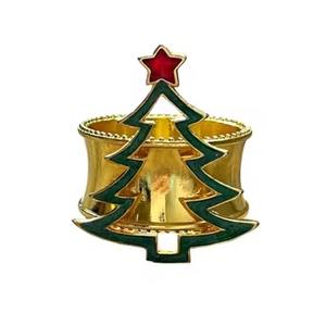 Decorative Gold Plated Metal <b>Wired</b> Design Napkin Ring for Party Eco-Friendly Durable Modern Table Accessories - Product Image 3