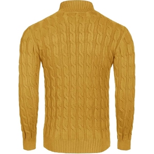 Pull en polyester tricoté doux de haute qualité pour hommes avec logo personnalisé couleur unie et logo avant-Vente en gros - Product Image 2