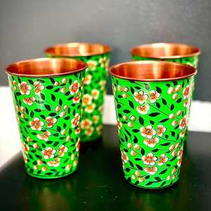 Gobelet indien en cuivre fait à la main verre à eau ayurvédique Drinkware qualité d'exportation d'Inde - Product Image 2