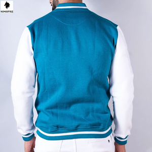 แจ็กเก็ตขนสัตว์มหาวิทยาลัยมีฮู้ดสำหรับผู้ชาย, แจ็กเก็ตมีฮู้ดกันลมเบาใส่สบายสไตล์ตัวหนังสือสีพื้นไซส์ XL - Product Image 3