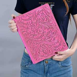 New Trendy Western Tooled Leather <b>Folder</b> Binding Paper Organizer Portfolio <b>A4</b> Customized Leather <b>Document</b> Portfolio File - Product Image 6