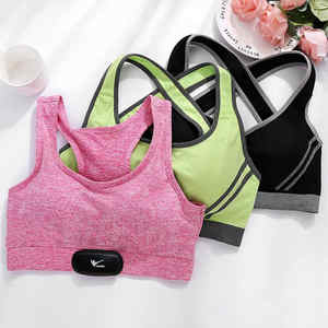 Sujetador deportivo de espalda cruzada de alto soporte para mujer con monitor de ritmo cardíaco y logotipo personalizado - Product Image 4
