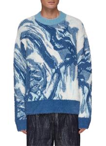 Moda cuello redondo diseño de invierno personalizado transpirable suéter de punto suéteres de los hombres 2024 - Product Image 5