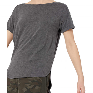 T-shirt à manches courtes col rond en fibre de bambou respirant pour femme, impression numérique personnalisée, modèle vierge, nouvelle collection 2022, tendance - Product Image 3