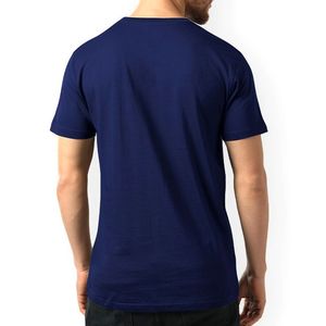 Camisetas de algodón 100% del fabricante al por mayor de alta calidad para hombre fáciles de ajustar con cuello en V y cuello redondo estilos tejido de punto transpirable - Product Image 4