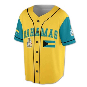 Camisetas de béisbol impresas personalizadas Poliéster absorbente de humedad Cuello en V con logotipo de equipo y numeración - Product Image 3