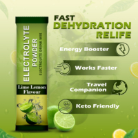 Poudre d'électrolytes pour adultes, hydratation quotidienne, soutien immunitaire, soulagement du stress, gestion de l'énergie, sans colorants artificiels, végétarien, en sachet