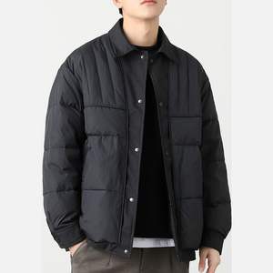 Latest Premium Design Slim Stand Collar Puffer Jacket Men Breathable Quick <b>Dry</b> Warm Winter <b>Coat</b> Streetwear Layering Essential - Product Image 4