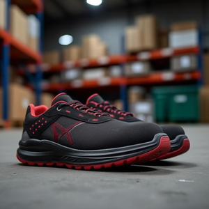 รองเท้าเซฟตี้ GRID LOW S3 SRC EN ISO 20345:2011 ไซส์ 44 W.11 สีดำ/แดง - Product Image 3