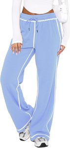 Pantalones Deportivos de Invierno para Mujer, Pantalones de Chándal Suaves, Pantalones de Pijama Rectos, Pantalones de Pierna Ancha, Pantalones Deportivos de Algodón 100% con Forro Polar - Product Image 5
