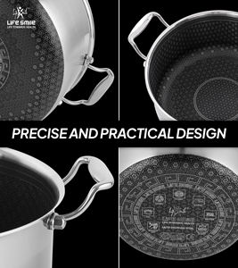 High Quality 18/10 Stainless <b>Steel</b> <b>pot</b> with Non-Stick Interlocking Pattern and Induction Compatibility - Product Image 5