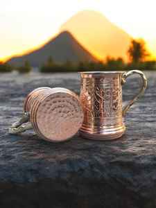 Lujo al por mayor Mocktail cobre vidrio Metal alta textura pulida diseño impreso cobre vidrio para Hotel y restaurante de la India - Product Image 4