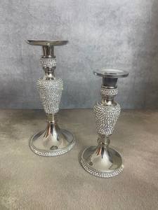 <b>White</b> Finish Metal Candle Holder Set Farmhouse Popular Classic Design for Home Festival Decor Customized Logo - Product Image 4