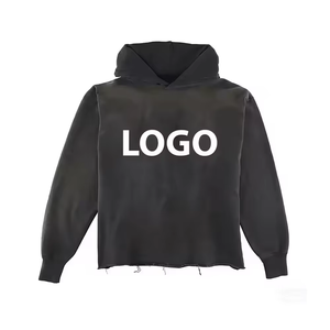 เสื้อมีฮู้ดแขนยาวของผู้ชายเสื้อสวมหัวสีทึบวัสดุระบายอากาศ - Product Image 6