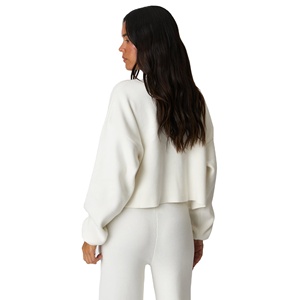 Sudadera Corta Personalizada con Logotipo para Mujer, Top Corto Informal de Algodón para Mujer - Product Image 4