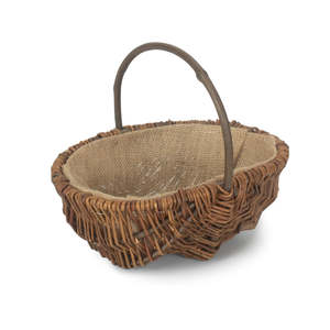 Oval Unpeeled Willow Garden Trug Hand Tools for Gardening - Product Image 2
