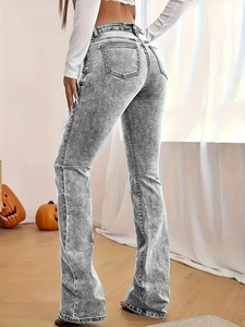 Nouveau jean décontracté à la mode pour femmes avec denim lavé à cordon, polyvalent - Product Image 3