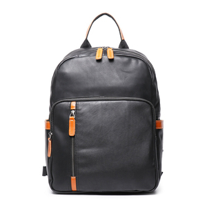 Factory Made Rich Grain Leather Handmade Corduroy Leather Laptop Backpack <b>Men</b> <b>Office</b> <b>Bag</b> Easy Carry Travelling - Product Image 6