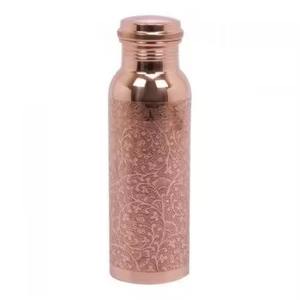 Trendy Embossed Copper <b>Water</b> <b>Bottle</b> For Healthy Hydration With Modern Design And Premium Ayurvedic Wellness - Product Image 3
