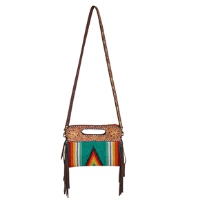 Sac en toile Couverture de selle de style Cowgirl Pochette en cuir avec sangle usinée à la main Fabricant de sac à bandoulière - Product Image 1