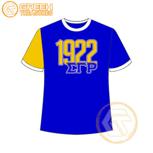 Vente en gros de t-shirt Sigma Gamma Rho pour femmes vêtements de sororité jersey de coton t-shirt respirant de haute qualité vêtements grecs pour femmes - Product Image 3