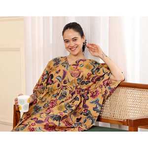 Kaftan élégant et polyvalent pour femme Twilight Garden, de haute qualité, longueur au sol, décontracté, grande taille, vêtements pour club, jour, taille unique - Product Image 5