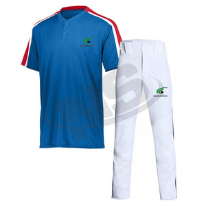 Personalizado sublimado uniforme de béisbol uniforme de softbol para hombres equipo Jersey botón abajo secado rápido ropa deportiva OEM - Product Image 1