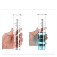 Cilindro Medidor de Lluvia de Vidrio Borosilicato Transparente de Alta Calidad, 20 mm, Graduación de 0.2 ml, Precio Razonable, para Laboratorio