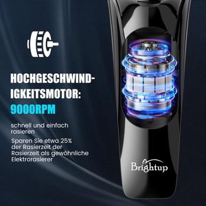 Rasoir Électrique Rechargeable pour Hommes, Étanche IPX7, Utilisation Humide et Sèche, Tondeuse à Barbe, Écran LED, Boîte de Rangement de Voyage avec Verrouillage - Product Image 1