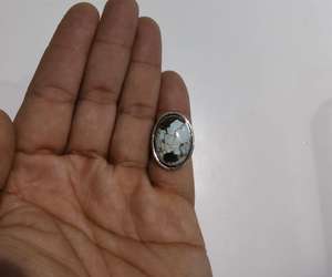 Anillo unisex de plata 92,5 cabujón turquesa natural - Product Image 2