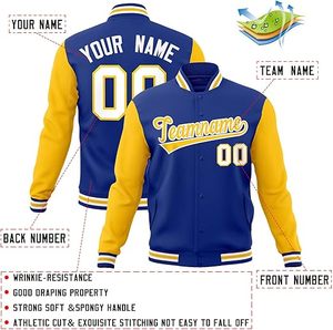 Custom Made Men's Lettermen Varsity Jacket Latest Design Stand Durable <b>Fleece</b> Material for Winter Customized Baseball Jackets - Product Image 2