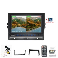 Kit DVR mobile 7 pouces | Moniteur à écran partagé quadruple 4 canaux | Système de caméra de recul à enregistrement en boucle pour camions, bus, camping-cars et flottes