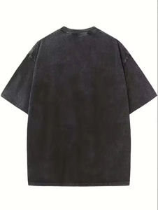 Camiseta de Algodón 100% Tejido con Lavado Ácido, Estilo Oversize, Manga Corta, Lisa, de Alta Calidad, Ecológica, Unisex, para Ropa Urbana - Product Image 2