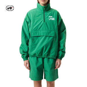 Hermoso color Windbreaker Short Set Transpirable Impreso Anorak Chándal Chaqueta y pantalones de lluvia Trajes de sudor de 2 piezas - Product Image 4