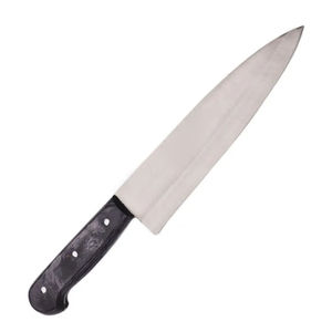 Cuchillo de Chef Multifuncional Hecho a Mano de Acero Damasco con Mango Personalizable OEM, Hoja con Borde Dentado y Punta Clip, Garantía de 3 Años - Product Image 4