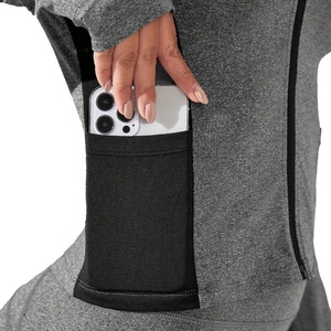 ชุดเสื้อแจ็กเก็ตมีฮู้ดซิปแขนยาว2ชิ้นสำหรับผู้หญิงกางเกงวอร์มสำหรับใส่วิ่งออกกำลังกายในฤดูหนาว - Product Image 4