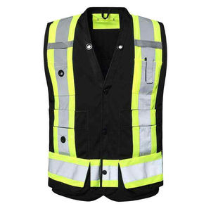 Best Product <b>Work</b> Wear Safety Vest High Visibility Customizable with Multi-Pockets <b>Waterproof</b> Wholesale Factory Safety Vest - Product Image 6