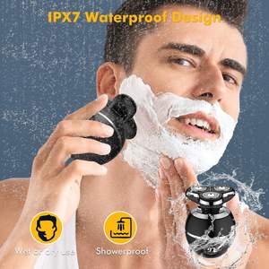 Afeitadora Eléctrica Inalámbrica Mejorada para Hombre, Recargable, con Triple Cuchilla, Resistente al Agua IPX7, Pantalla, Idioma de Funcionamiento Alemán - Product Image 2