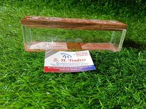 Handmade Acrylic Candy Storage Organizer with <b>Wooden</b> MOP Inlay <b>Lid</b> Deluxe Premium Gift <b>Box</b> for Ramadan & Eid Occasions - Product Image 3