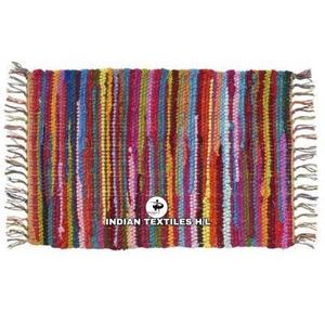 พรมเศษผ้าคอตตอนทันสมัยด้วยชุดพรมปูพื้นในร่มและกลางแจ้งที่ทันสมัยเทคนิคการทอแบบประหยัดและคุ้มค่า - Product Image 5