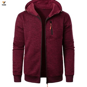 Sweat à capuche zippé de luxe personnalisé pour hommes en polaire de coton coupe boxy épais vierge avec fermeture éclair pour l'hiver - Product Image 6